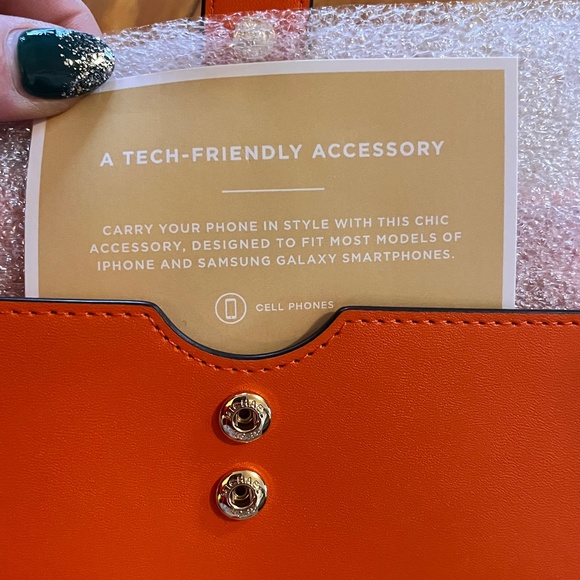 NWT Michael Kors Jet Set Large Ombré Logo Double Zip Wristlet Poppy - Picture 7 of 7